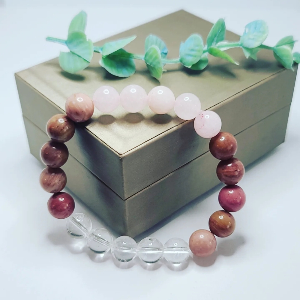 Rose Quartz  rhodonite bracelet
